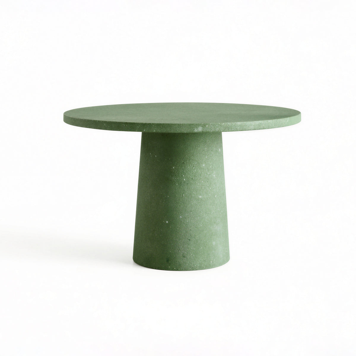 Matte Green Textured Round Dining Table for Modern Apartment MJ-CZ34