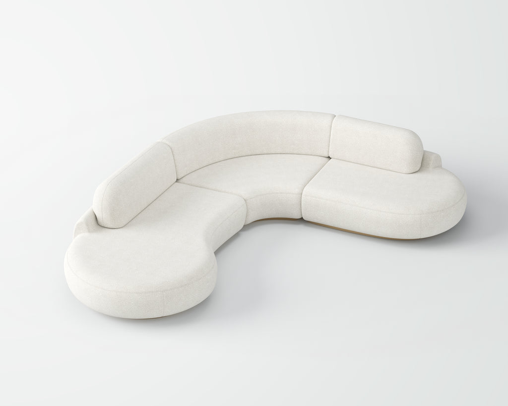 Soft Upholstered Arc Sofa for Living Space QY-S1323