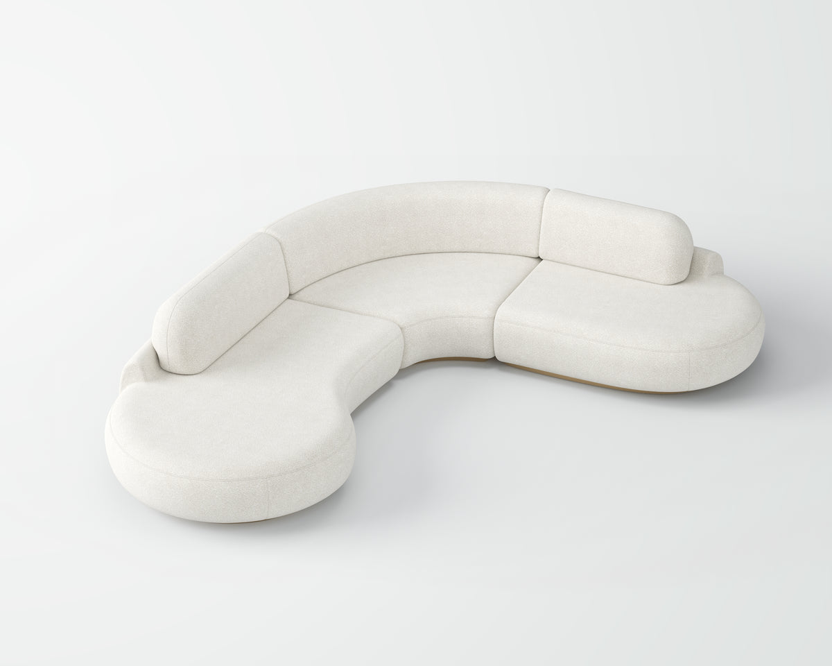 Soft Upholstered Arc Sofa for Living Space QY-S1323