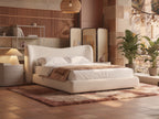 Plush Curved Upholstered Bed MJ-C28