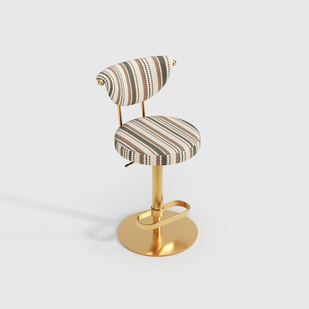 Modern Striped Fabric Bar Stool BS-270