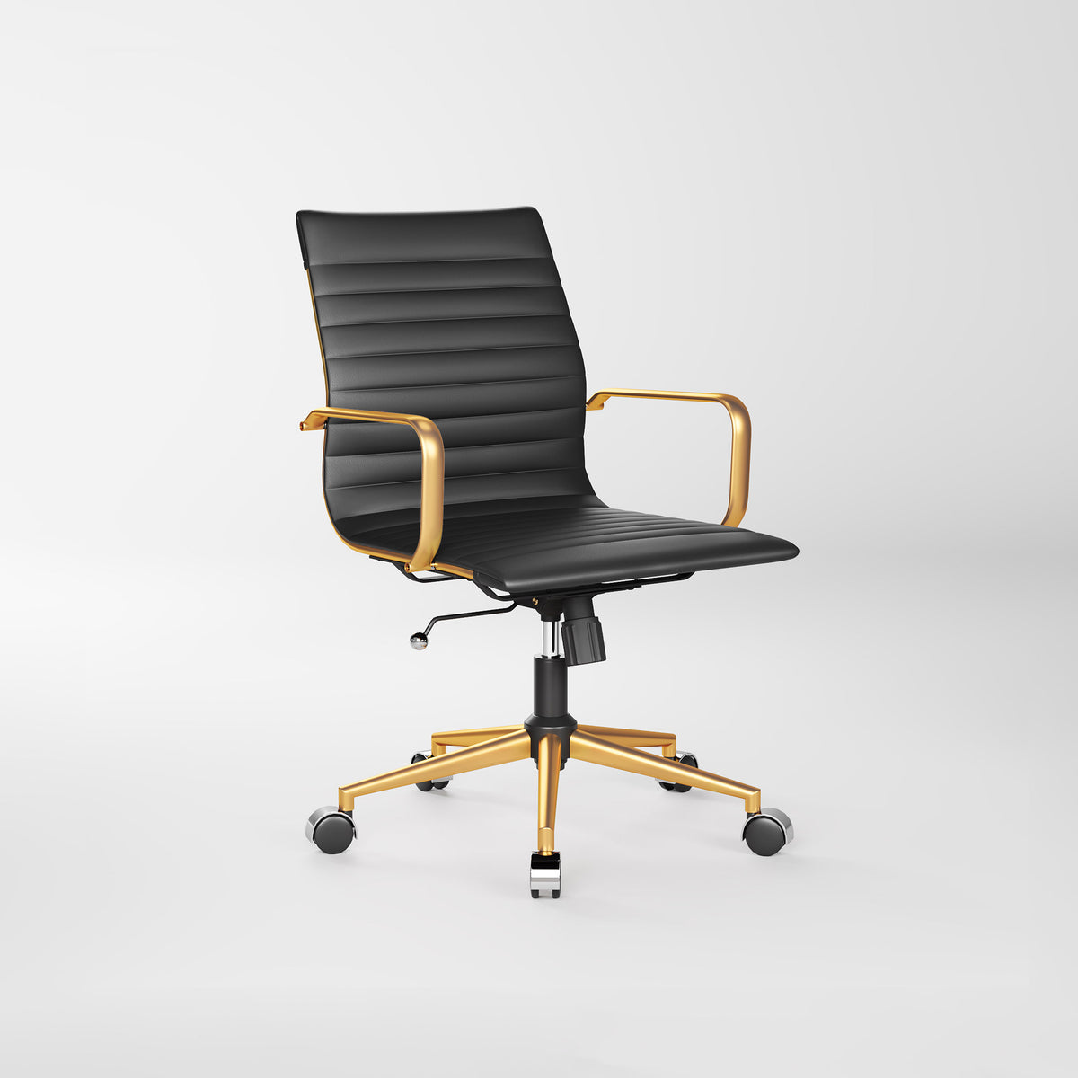 Vintage Leather Swivel Office Chair for Commercial Office LS-3011