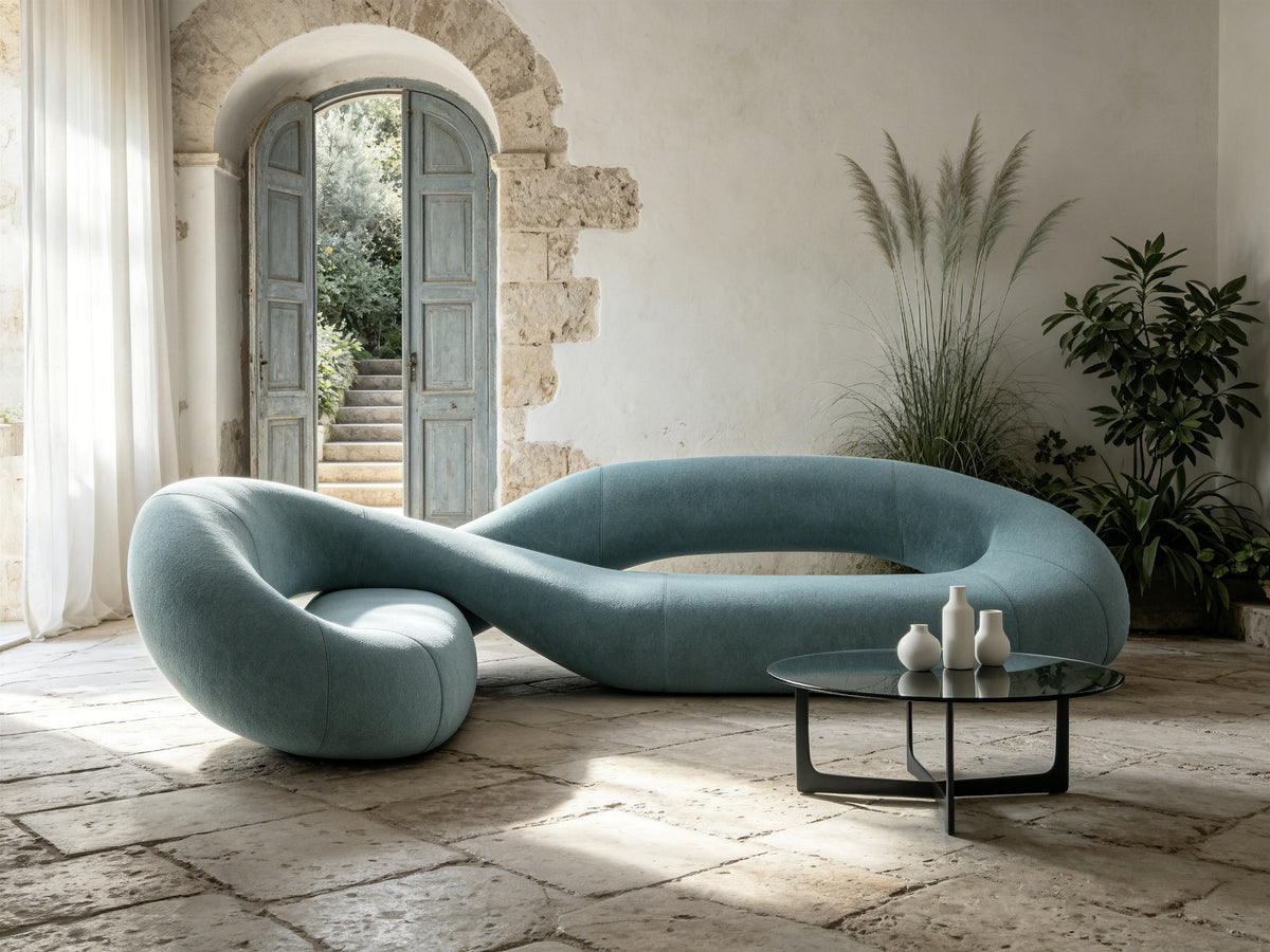 Infinity Loop Sculpture Leisure Sofa for Custom Villa QY-S1335