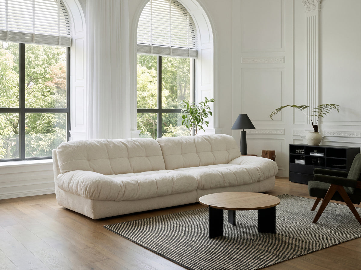 Modern Dark Fabric Modular Sofa, Minimalist Upholstered Couch For Living Room  621#