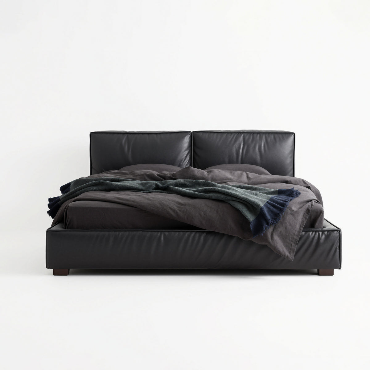 Dark Tone Soft Upholstered Bed MJ-C43