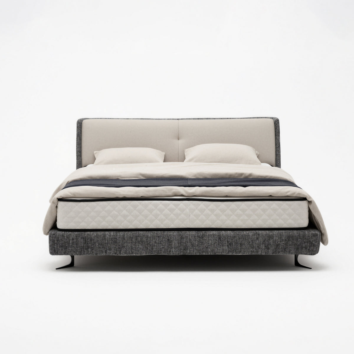 Low-profile Neutral Fabric Bed MJ-C44