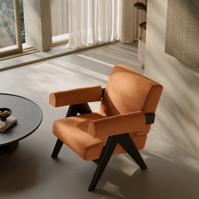 Luxury Fabric Arm Leisure Lounge Chair