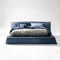 Deep Blue Luxury Upholstered Platform Bed MJ-C46
