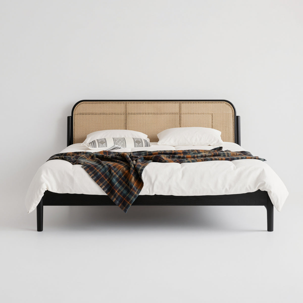 Rattan & Wood Combined Bed Frame MJ-C47