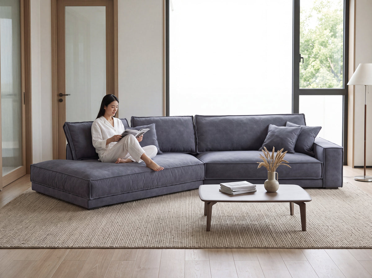 Modern L‑Shaped Modular Fabric Sofa, Corner Sectional Couch For Living Room  032#