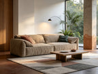 Minimalist Low‑back Upholstered Sectional Sofa, Modern Home Living Room Furniture Couch  620#