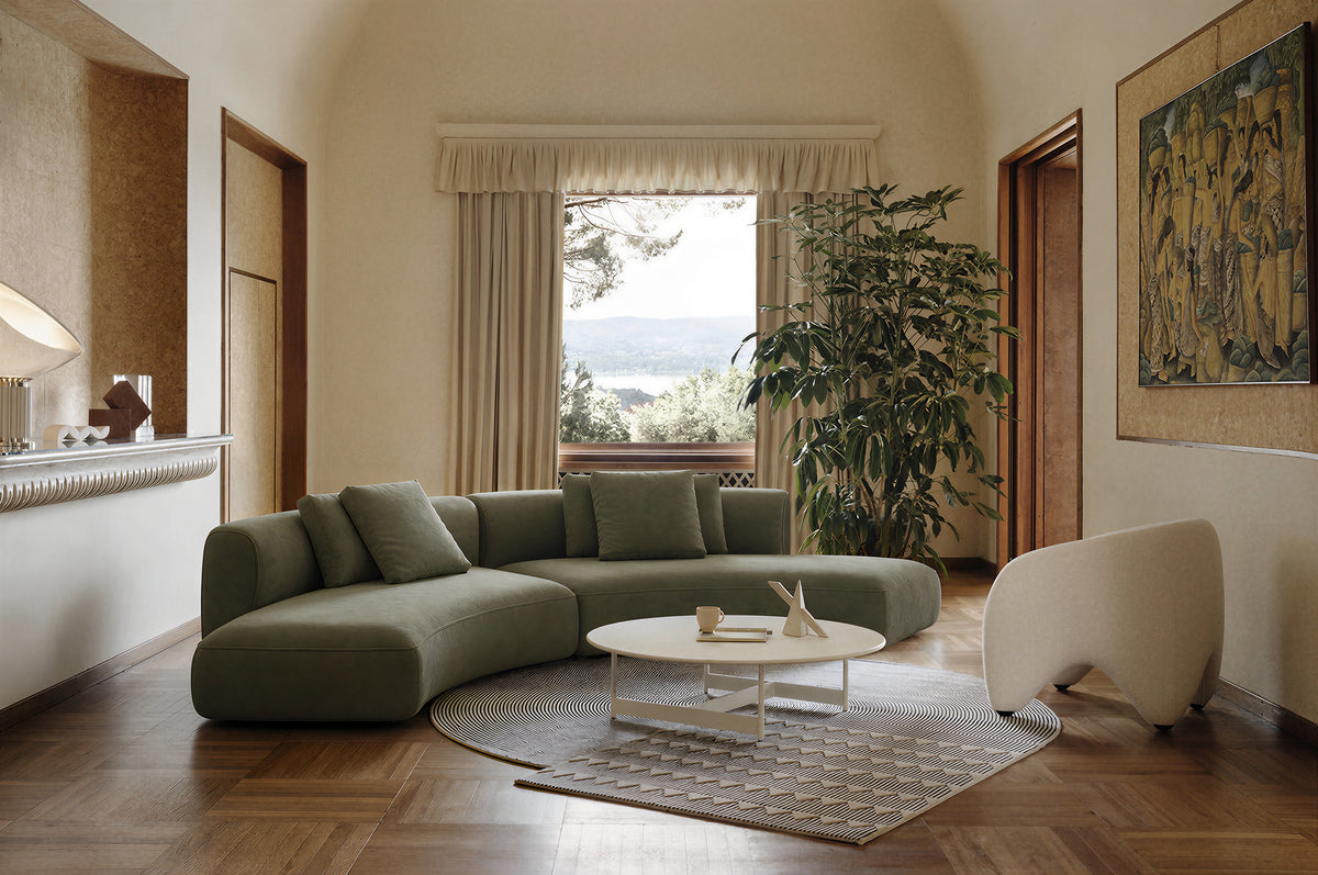 Beige Irregular Multi-segment Modular Sofa for Custom Interior Project QY-S1921