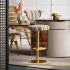 Modern Striped Fabric Bar Stool BS-270