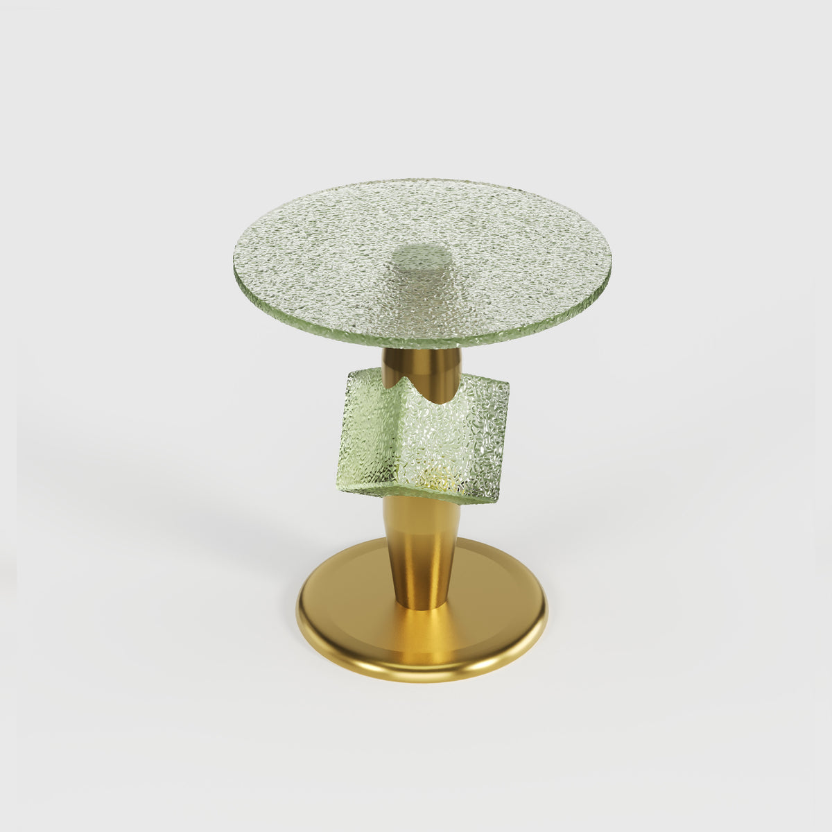 Artistic Blue Resin Side Table, Creative Designer Accent End Table for Commercial Lounge A002