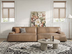 Retro Brown Genuine Leather Sectional Sofa 619