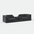 Layered Stacked Black Creative Designer Sofa for High-end Residence QY-S1789