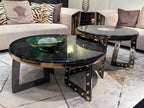 Art Deco Marble - Top Round Coffee Table