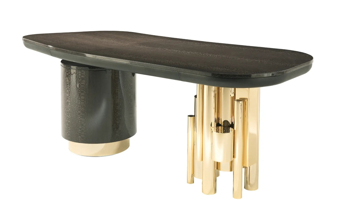 Luxury Gold - Accent Office Desk with Drawers