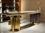 Luxury Gold - Accent Office Desk with Drawers