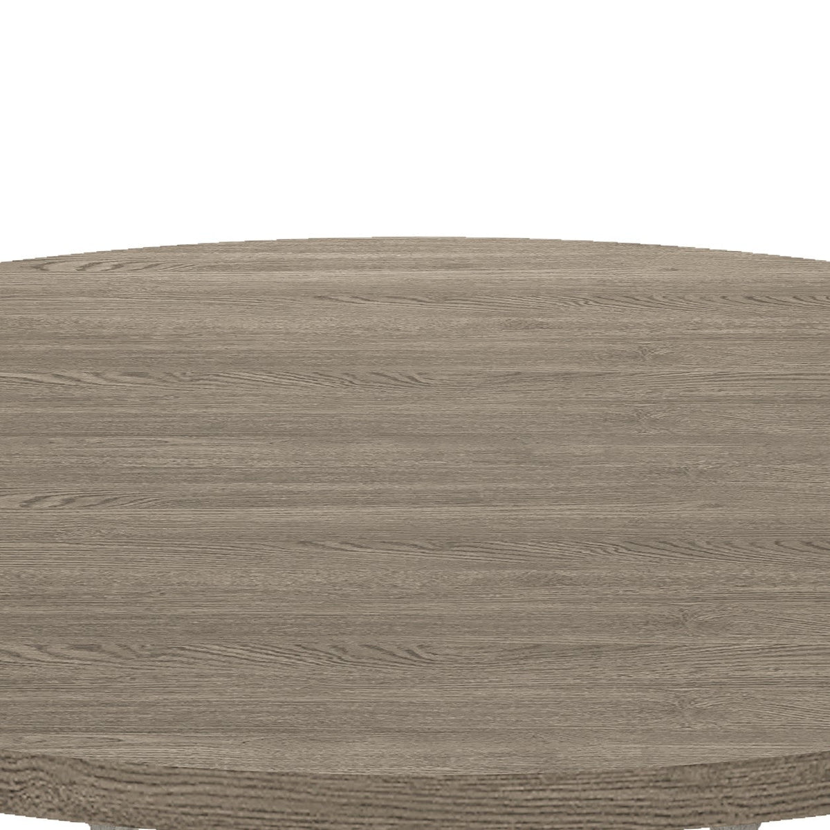 59"W Round White and Gray 5-Pc Dining Table Set