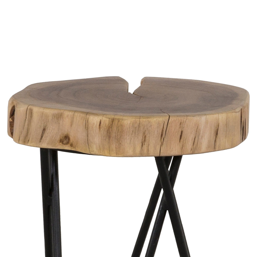 12" Acacia Wood End Side Table