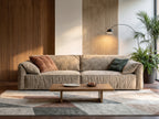 Minimalist Low‑back Upholstered Sectional Sofa, Modern Home Living Room Furniture Couch  620#