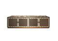 Luxury Marble-Top Quilted TV Cabinet