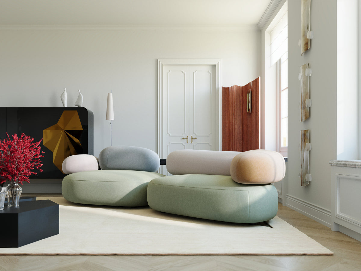 Color Block Leisure Sofa for Apartment Lounge SF-1020