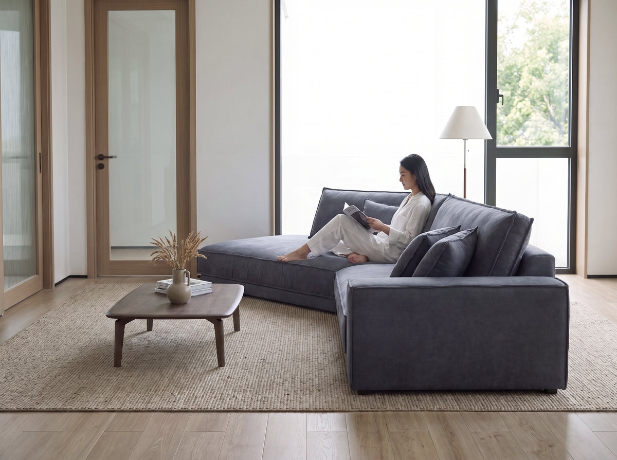 Modern L‑Shaped Modular Fabric Sofa, Corner Sectional Couch For Living Room  032#