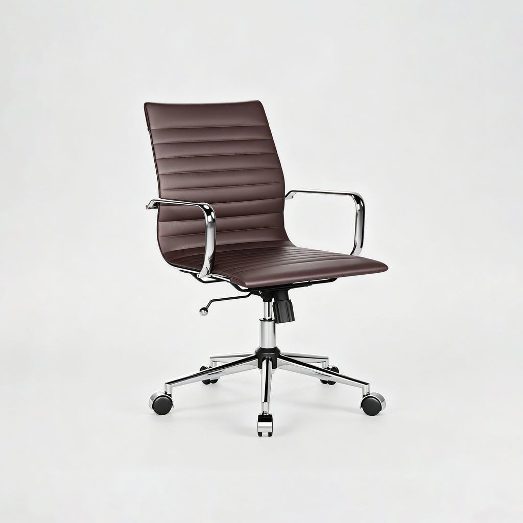 Vintage Leather Swivel Office Chair for Commercial Office LS-3011