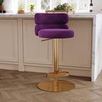 Modern Swivel Adjustable Height Kitchen Counter Bar Stools with Footrest for Living Room Dining Room