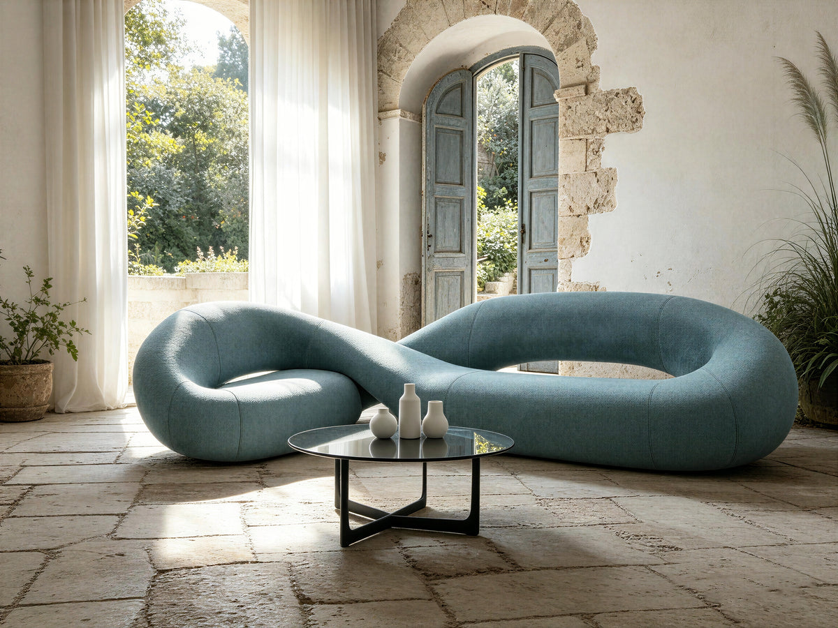 Infinity Loop Sculpture Leisure Sofa for Custom Villa QY-S1335