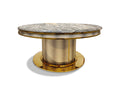 Luxury Marble - Top Gold - Accent Round Coffee Table