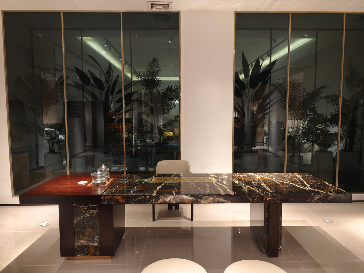 Elegant Marble Executive Desk