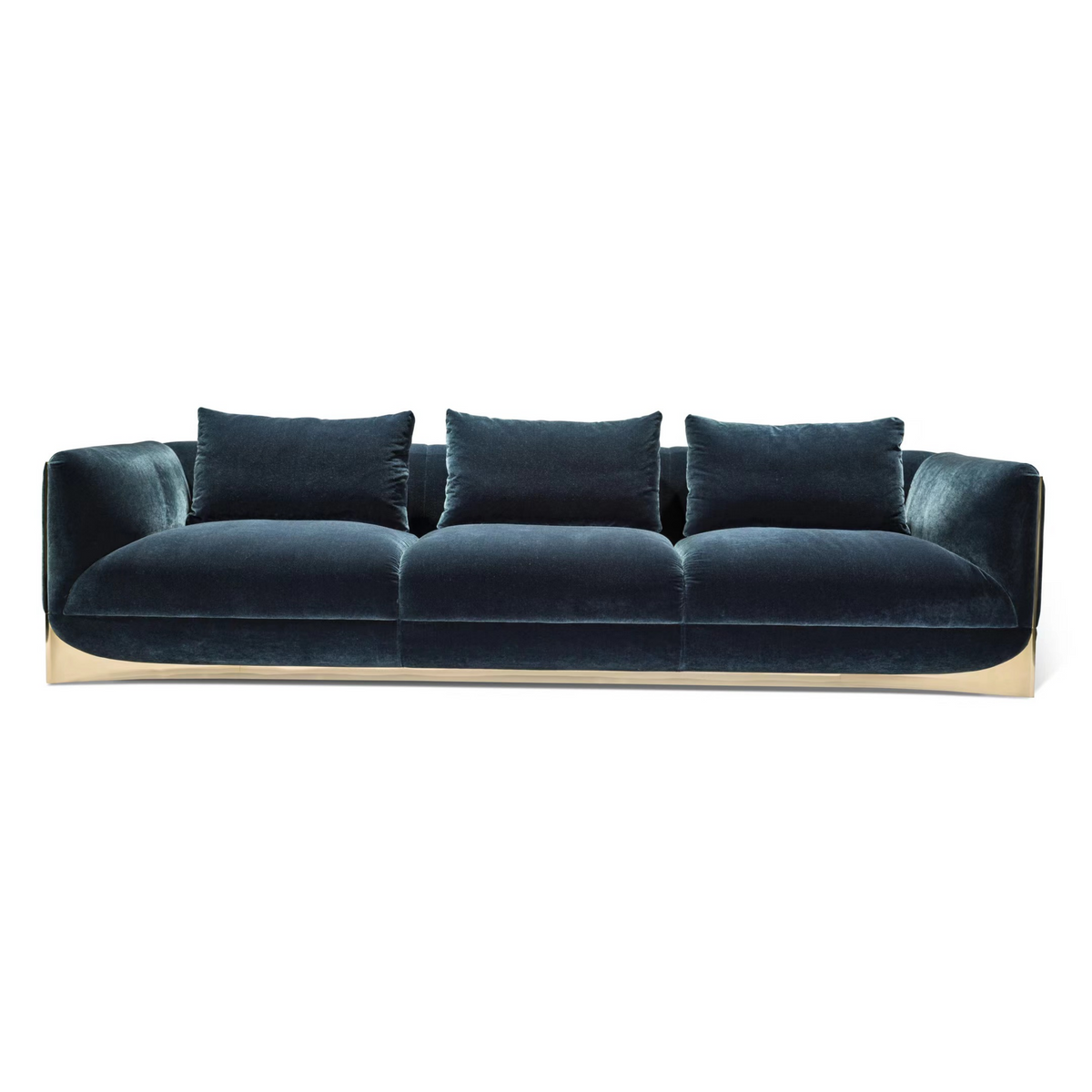 Luxury Beige Leather Sofa with Green Accent Pillows