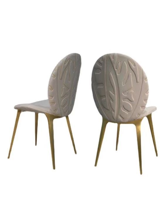 Modern Grey Velvet Chair with Metallic Legs