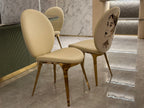 Modern Grey Velvet Chair with Metallic Legs