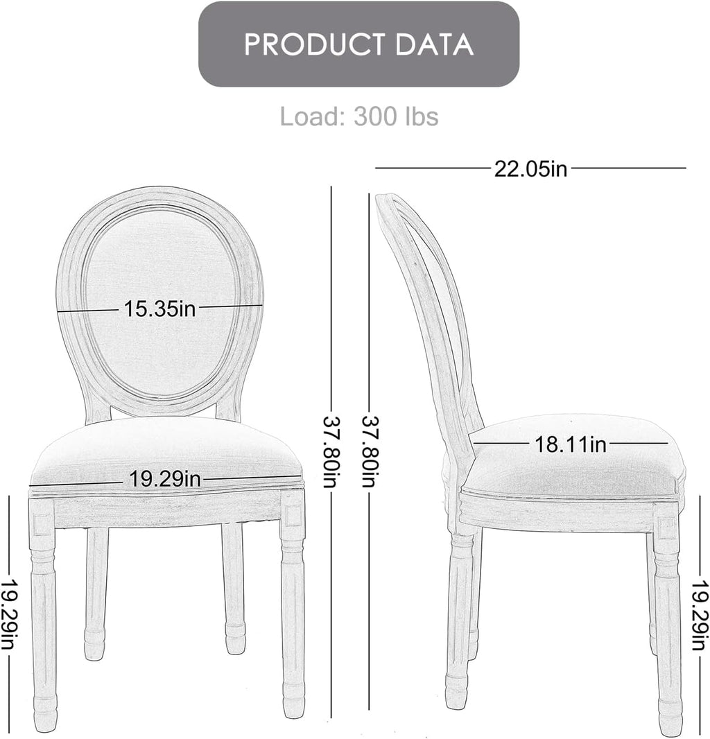 Mid Century Upholstered Dining Chairs Set Of 2 with Solid Wood Leg for Dining Room Bedroom Kitchen Restaurant