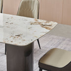Middle-ancient Style Light Rock Plate Table