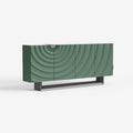 Modern Textured Wave Sideboard, Green Decorative Buffet Storage Cabinet for Living Room Entryway 68