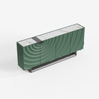Modern Textured Wave Sideboard, Green Decorative Buffet Storage Cabinet for Living Room Entryway 68