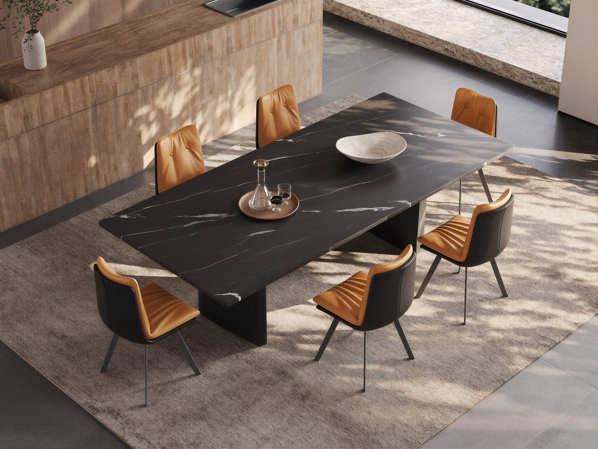 Minimalist Metal Rectangular Dining Table for Residential Dining Room DT-2007