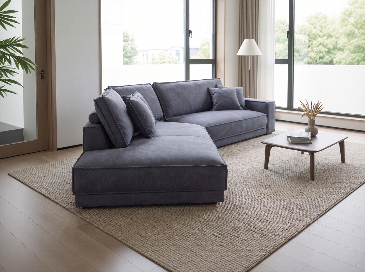 Modern L‑Shaped Modular Fabric Sofa, Corner Sectional Couch For Living Room  032#