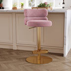 Modern Swivel Adjustable Height Kitchen Counter Bar Stools with Footrest for Living Room Dining Room