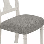 59"W Round White and Gray 5-Pc Dining Table Set