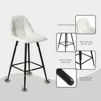 Modern Metal Counter Height Barstools for Kitchen Home Bar