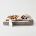 Grid Texture Low-profile Upholstered Bed MJ-C37