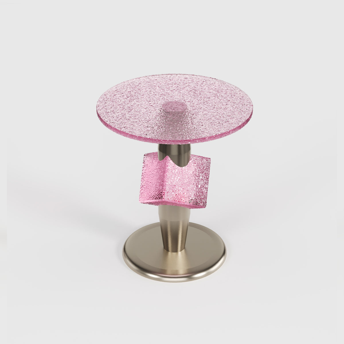 Artistic Blue Resin Side Table, Creative Designer Accent End Table for Commercial Lounge A002