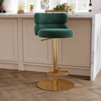 Modern Swivel Adjustable Height Kitchen Counter Bar Stools with Footrest for Living Room Dining Room