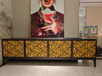 Opulent Floral-Patterned TV Cabinet